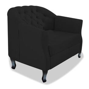 Poltrona Julia A02 Suede Doce Sonho Móveis Cor Preto
