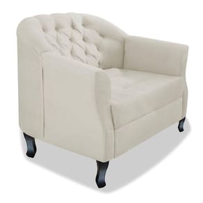 Poltrona Julia A02 Suede Doce Sonho Móveis Cor Bege