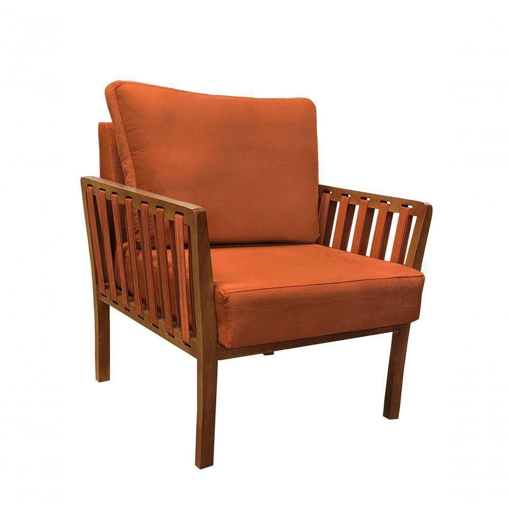 Poltrona Decorativa Luxo Califórnia Dora Bela 0126 Ferrugem