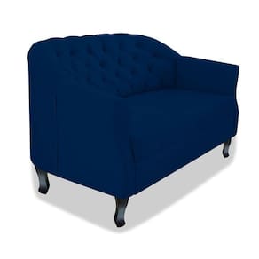 Namoradeira Julia A02 Suede - Adj Decor Cor Azul Marinho