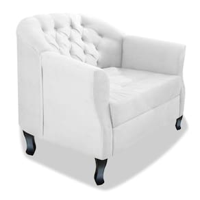 Poltrona Julia A02 Suede - Adj Decor Cor Branco