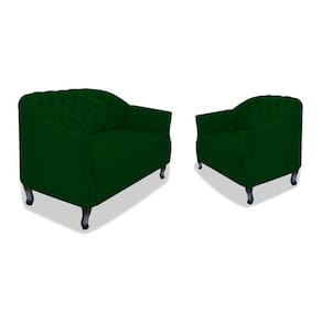 Kit Namoradeira E Poltrona Julia A02 Verde