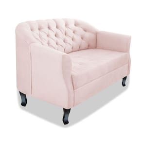 Namoradeira Julia A02 Suede - Doce Sonho Móveis Cor Rosê