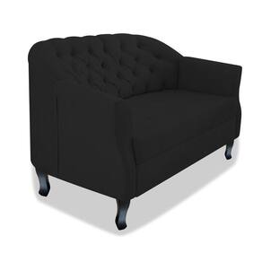 Namoradeira Julia A02 Suede - Doce Sonho Móveis Cor Preto