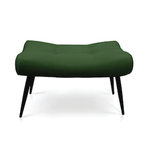 Puff Sher Suede Verde Pés Palito De Ferro - D`Rossi