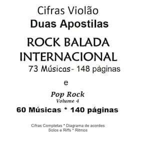 Cadernos Cifras Violão Rock Internacional e Pop Rock - 2 Volumes