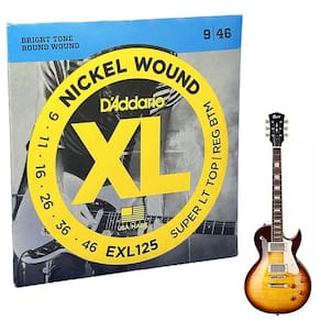 Jogo de cordas Daddario EXL125 Guitarra Tensão 09 Super Light (leve) - Nickel Wound