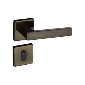 Fechadura 409 Roseta Quadrada Máquina 55 Bronze Oxidado Externa Pado
