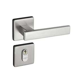 Fechadura 408 Roseta Quadrada Máquina 55 Cromo Acetinado Externa Pado