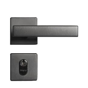 Fechadura 408 Roseta Quadrada Máquina Preto Externa Pado