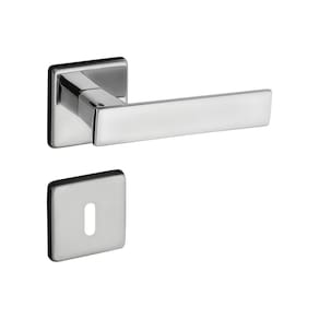 Fechadura Quadra Roseta Quadrada Máquina 55mm Cromado Interno Pado