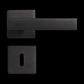 Fechadura 408 Roseta Quadrada Máquina 55 Preto Interna Pado