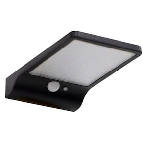 Arandela LED Solar Light 8W 6,5k IP44 18,1x11x3cm EXSL18126PTAR Bronzearte Preto