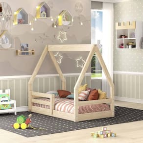 Cama Infantil com Escorregador Cabaninha Arbol Móveis