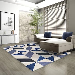 Tapete Lyre 150x200cm Tapetes São Carlos Azul