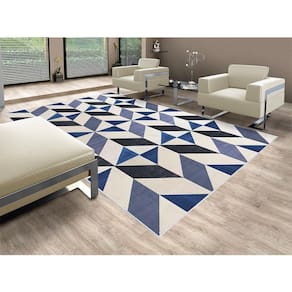 Tapete Lyre 200x300cm Tapetes São Carlos Azul