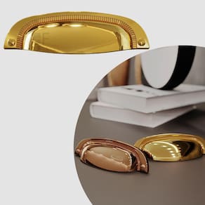Puxador Concha Vivaro 222 - Ouro Real - 96MM