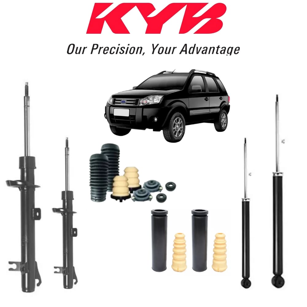 4 Amortecedor Dianteiro+Traseiro+Kit Batente Kayaba Ford Ecosport 2002 2003