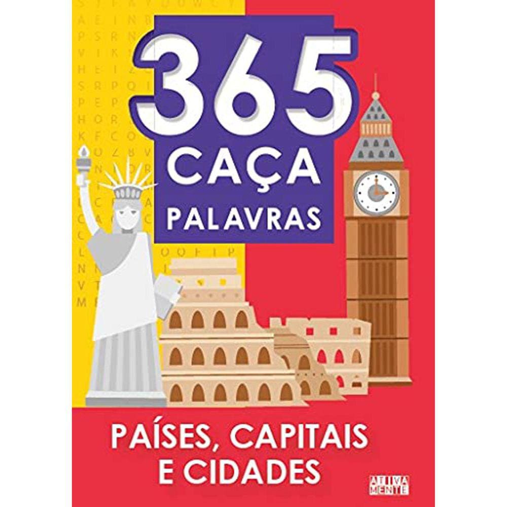 365 Caça-Palavras - Países, Capitais E Cidades