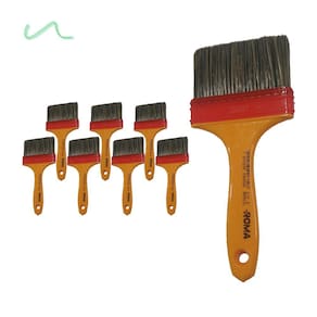 Pincel Detalhamento Automotivo Trincha Gold 317 Roma 4 Pol - 8 Unid