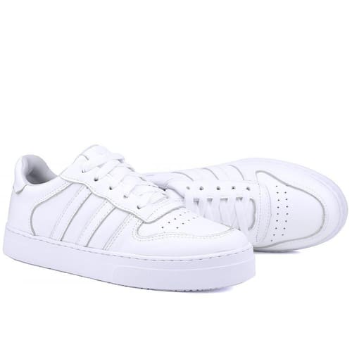 Tênis Feminino Casual Couro Cano Curto Casas Bahia