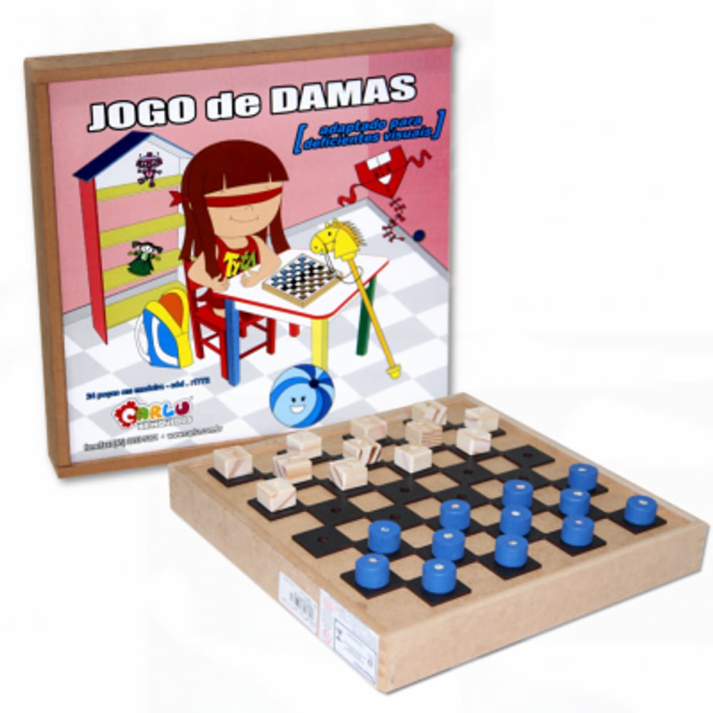 Brinquedo Educativo Jogo de Damas e Ludo - Junges - Jogo de Dominó