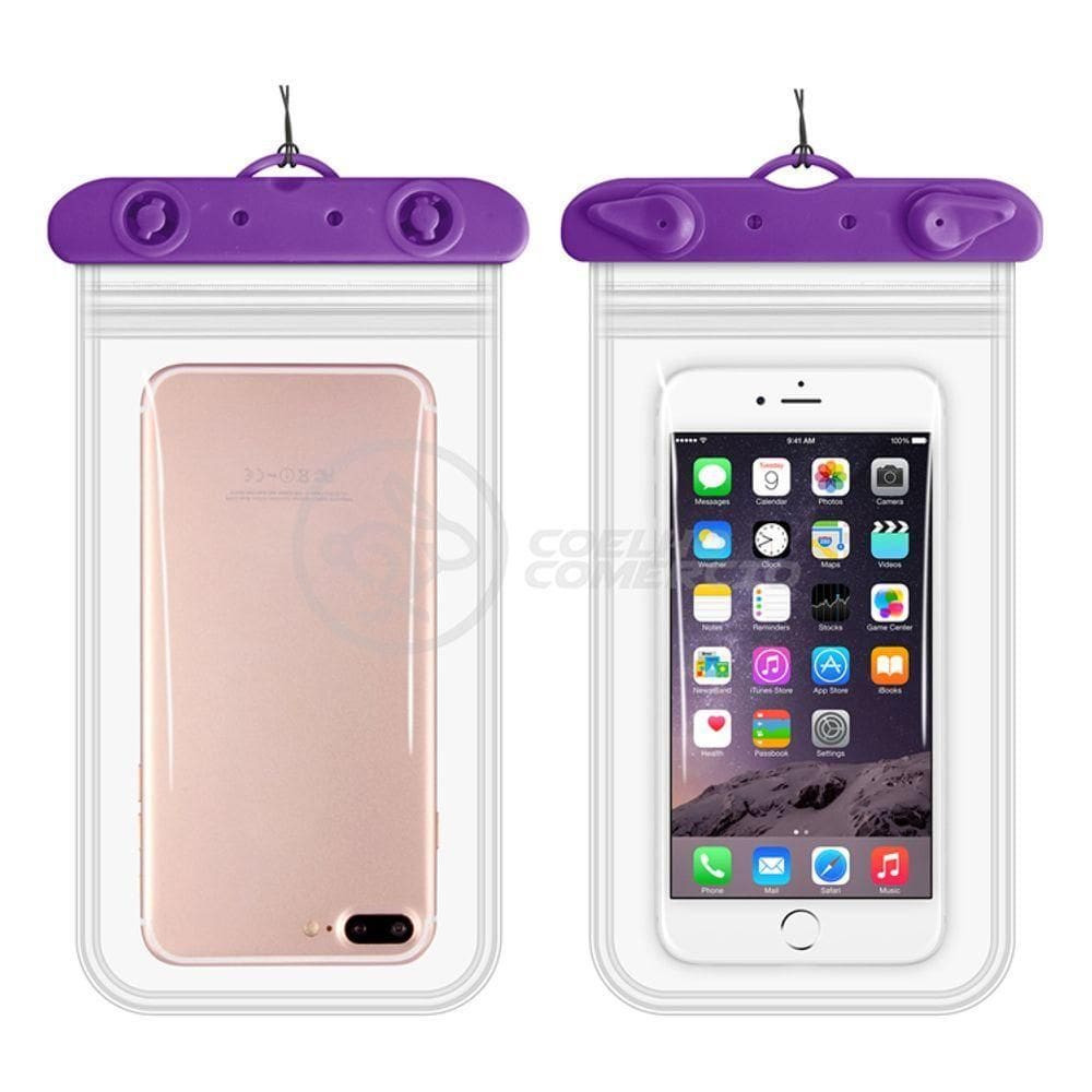 Capa Bolsa A Prova Dágua Impermeável Universal Para Roxo