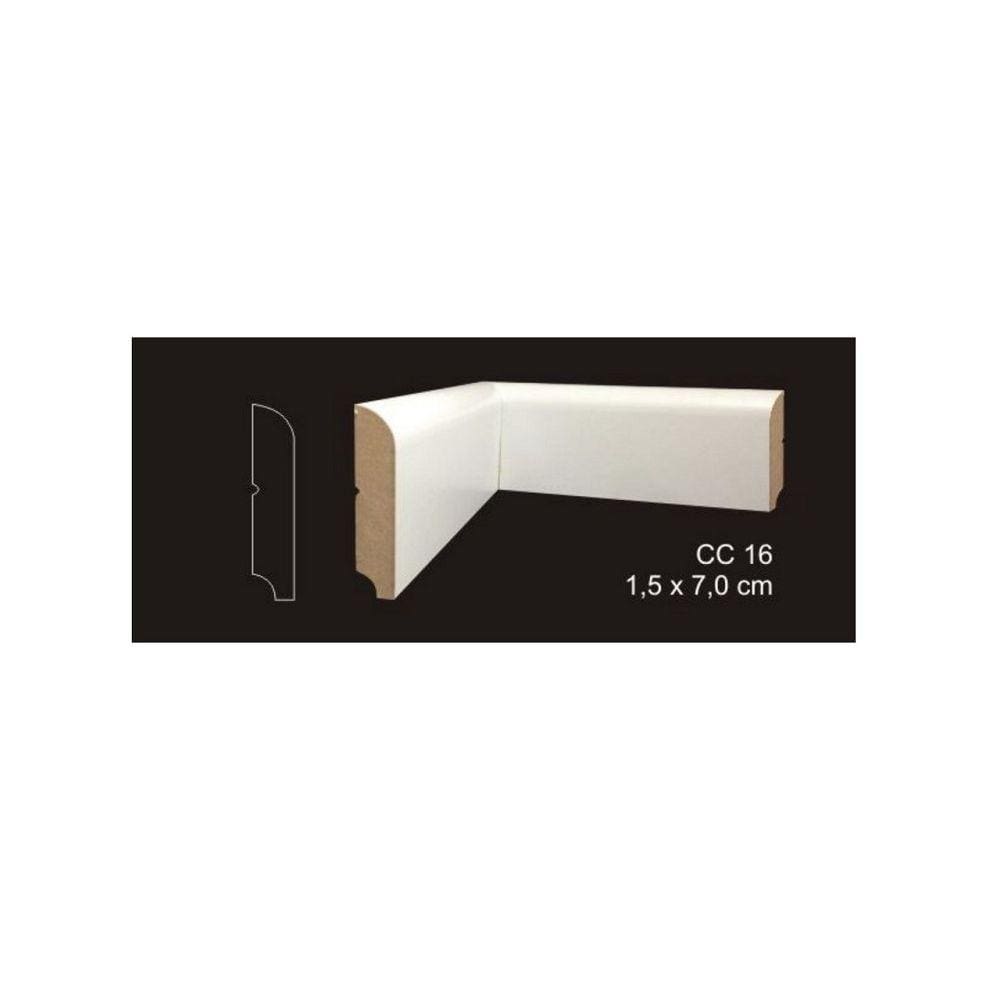 RODAPÉ CAVIMAD C/ PASSA FIO 15 x 70 - CC16 1 BARRA