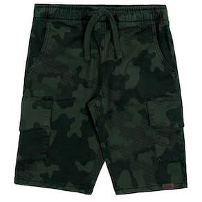 Bermuda Adidas Camuflado Essentials Seasonal Azul e Cinza 