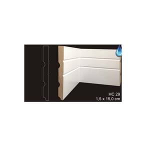 RODAPÉ CAVIMAD C/ PASSA FIO 15 x 150 - HC29 12 BARRAS