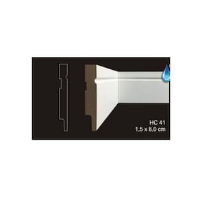 RODAPÉ CAVIMAD C/PASSA FIO 15 x 80 - HC41 12 BARRAS