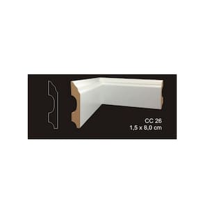 RODAPÉ CAVIMAD C/ PASSA FIO 15 x 80 - CC26 6 BARRAS
