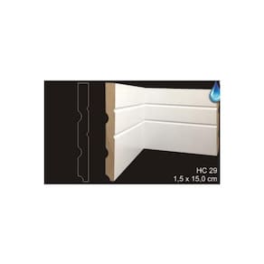 Rodapé Cavimad Com Passa Fio 16 X 150 - Hc29 12 Barras