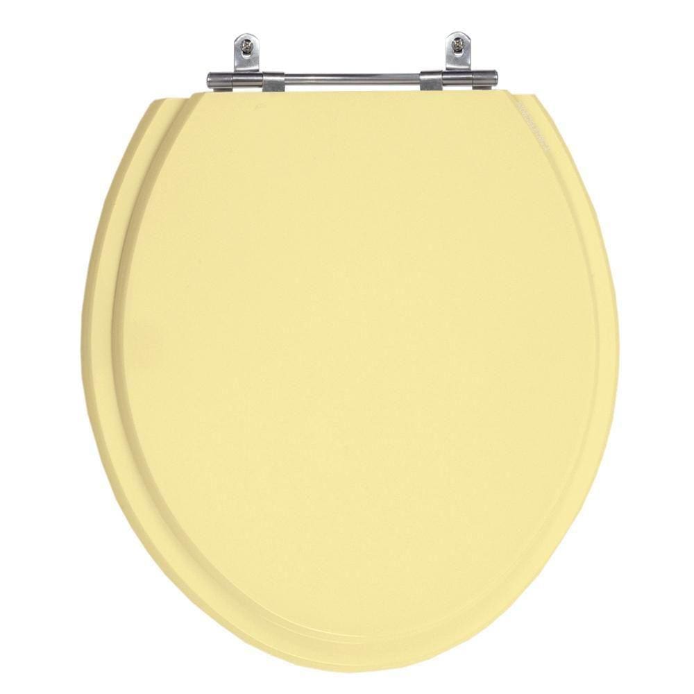 Assento Poliéster Laminado Oval Bege Bacia Todas As Marcas
