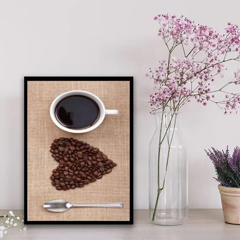 Quadro Decorativo Coffee Lovers 33X24Cm