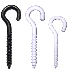 Gancho Pitão 8 (Revestido) Cores Branco e Preto 50 Unidades