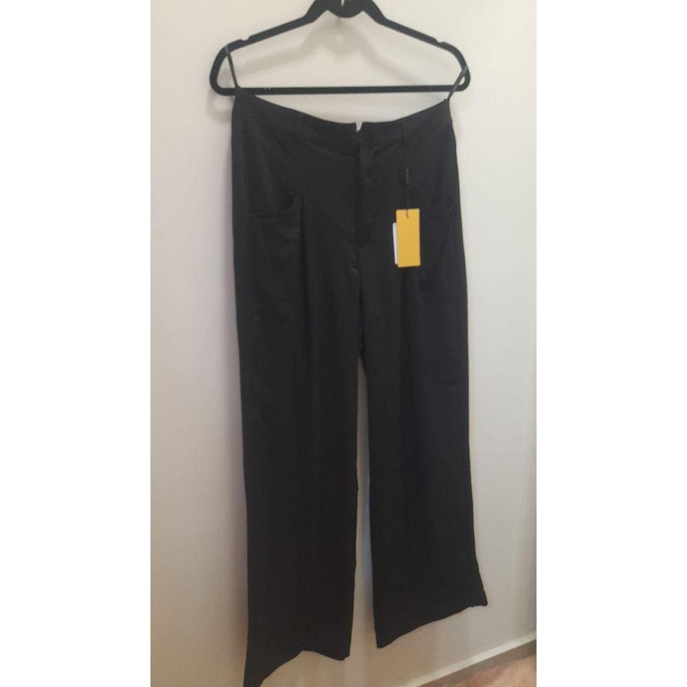 Calca Wide Leg Ultra Moderna M Preto