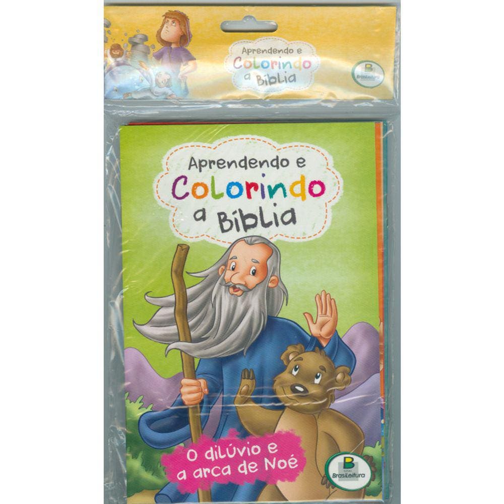 Embalagem Econômica - Aprendendo E Colorindo A Bíblia - Com 10 Livros