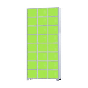 Armário Roupeiro De Aço 24 Portas Para Vestiário Academia Locker Verde
