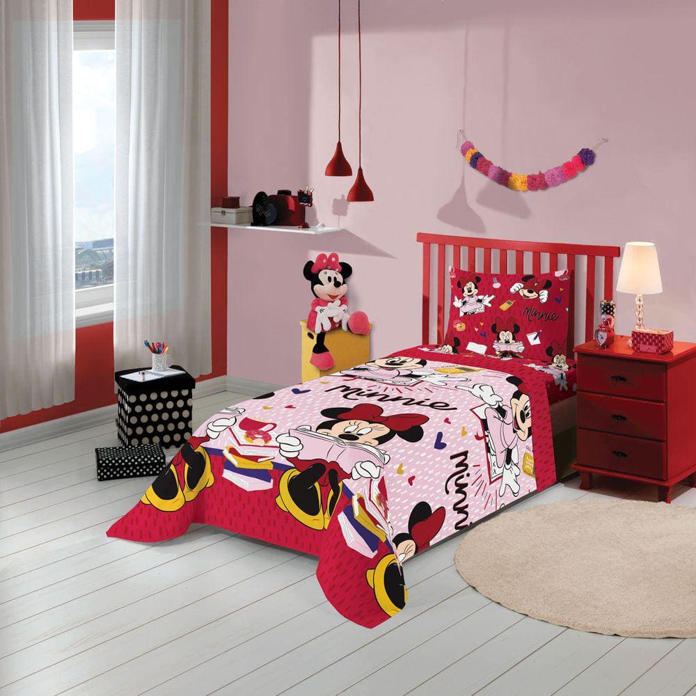 Jogo De Cama 3 Peças Disney Minnie Licenciado Lepper