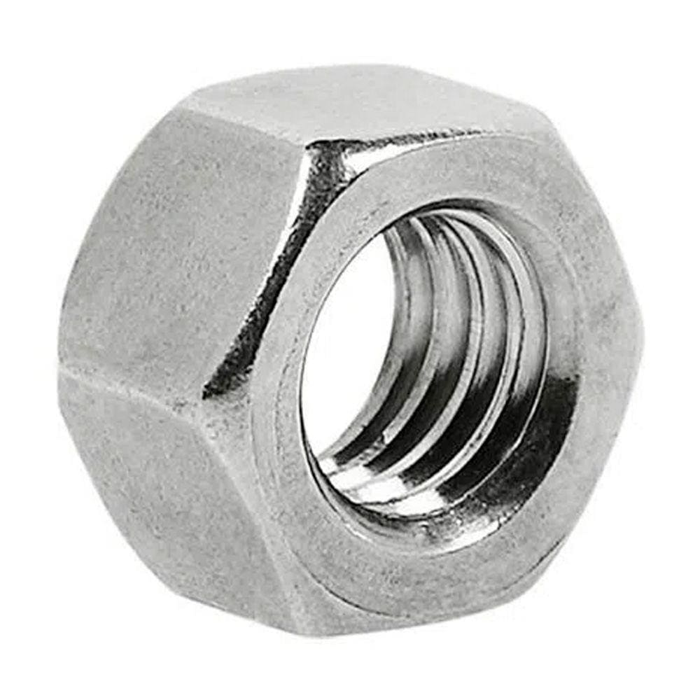 Pacote 100 Porcas Sextavada Zincada 1/2 Pol Rosca UNC