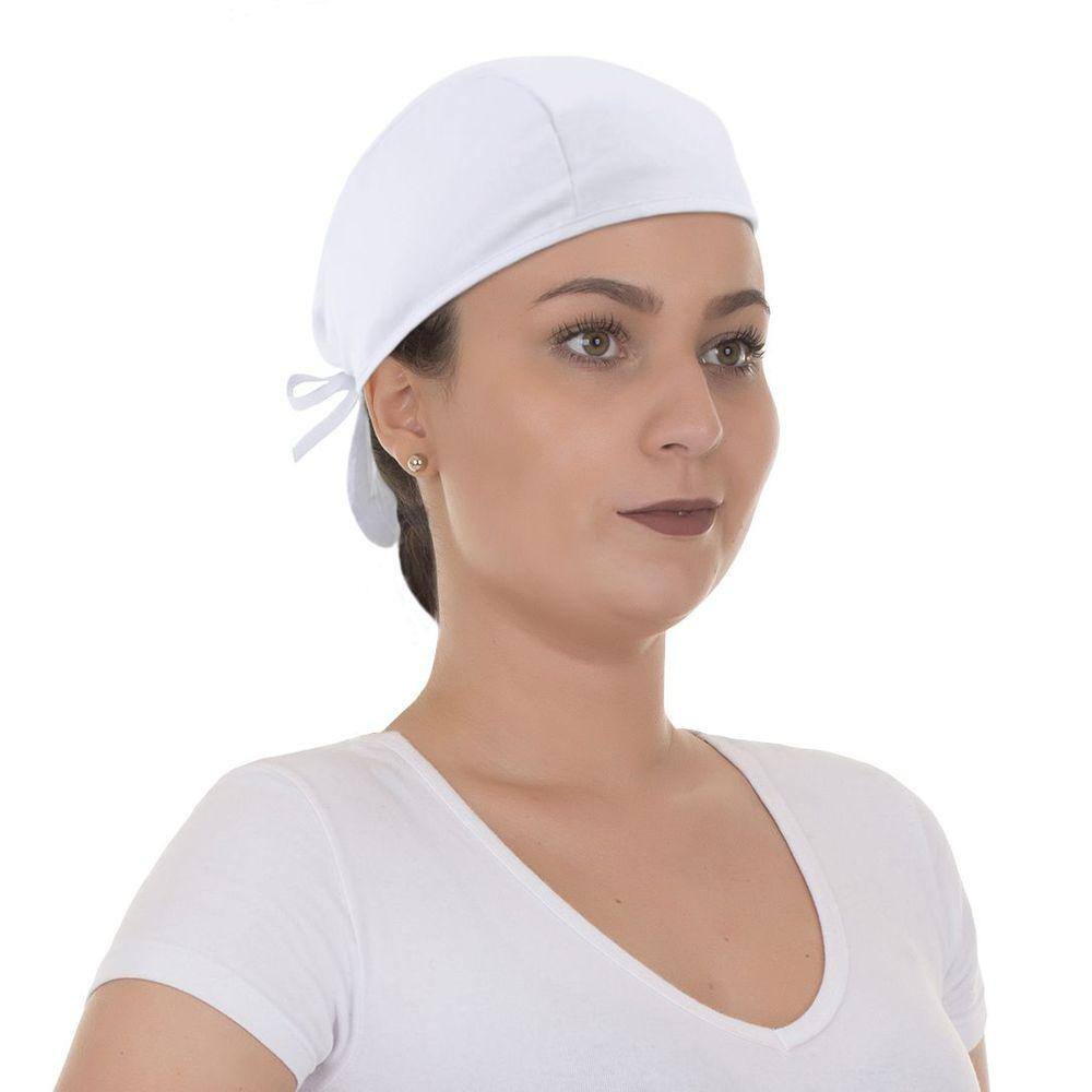 Kit 5 Touca Toca Bandana Cirúrgica Culinária Unissex Branco Artipé