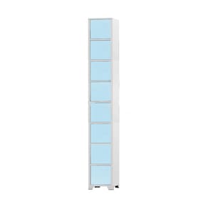 Armário Roupeiro De Aço 8 Portas Para Vestiário Academia Locker Azul Claro