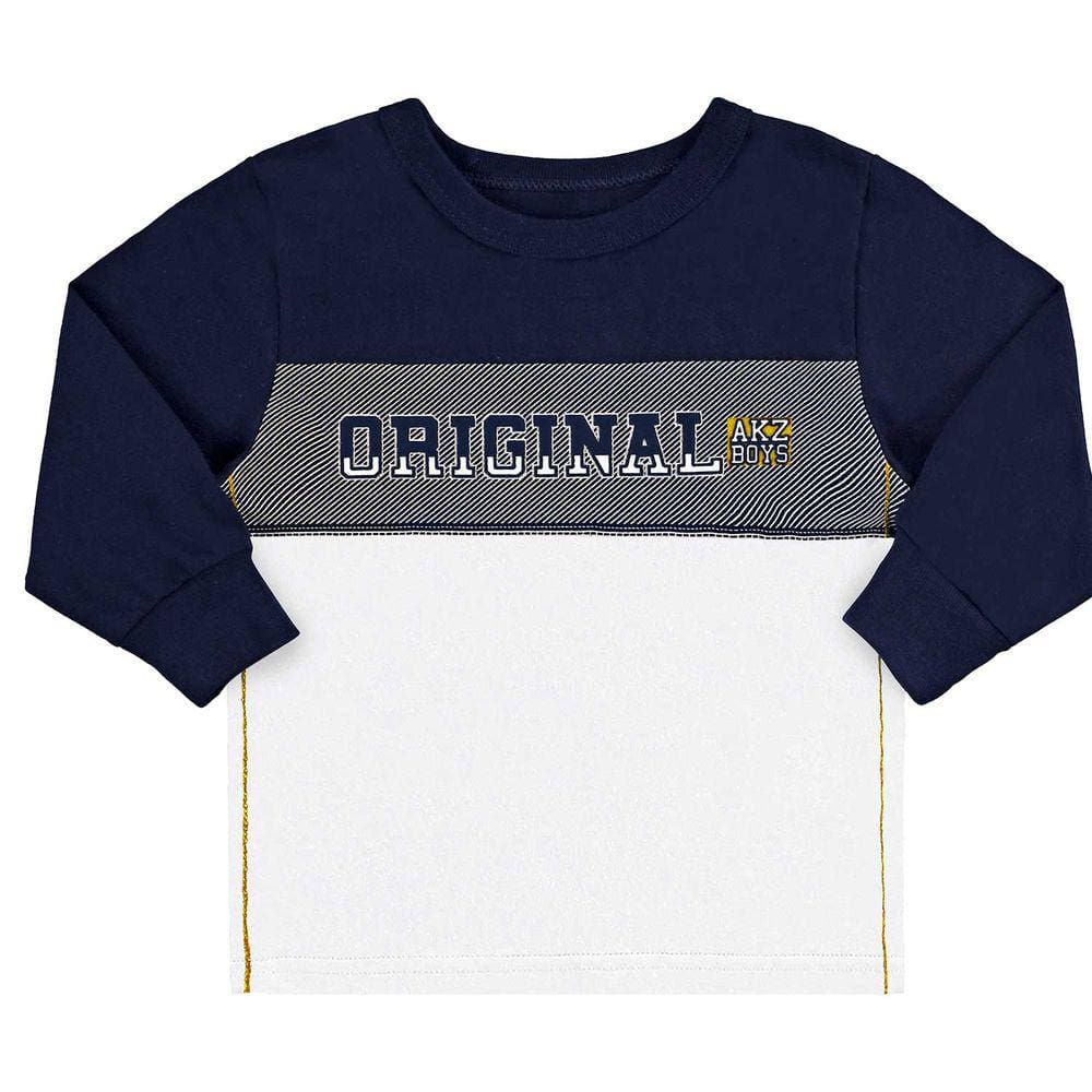 Camiseta Infantil Manga Longa Estampada Masculina Alakazoo Ref: 62551 P/G