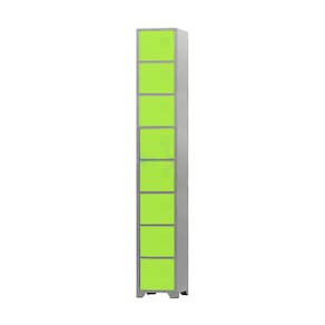 Armário Roupeiro De Aço 8 Portas Para Vestiário Academia Locker Verde