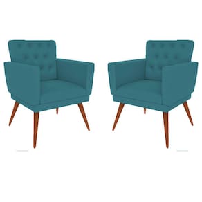 Kit 2 Poltronas Nina com Capitone - Azul Turqueza
