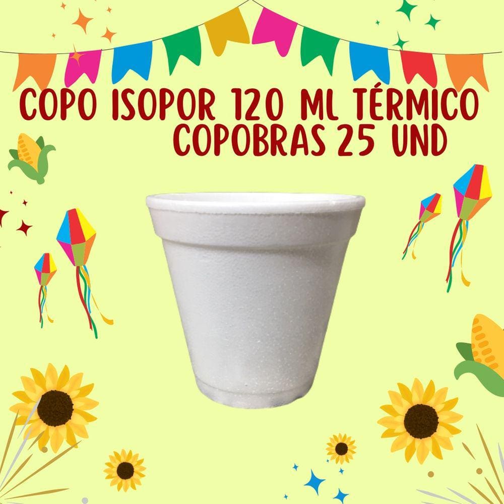 Copo Isopor 120 ml Para Café Pacote Com 25 Unidades Copobras