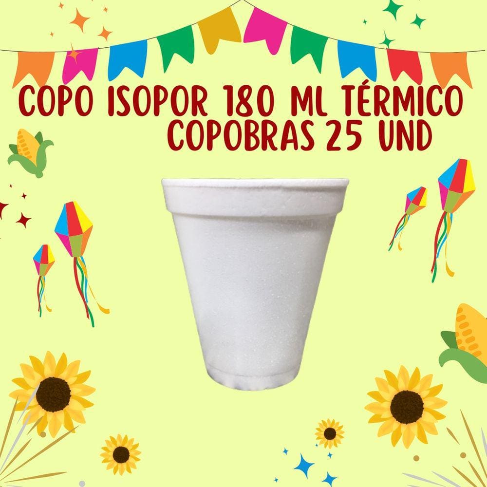 Copo Isopor 180 ml Para Café Pacote Com 25 Unidades Copobras