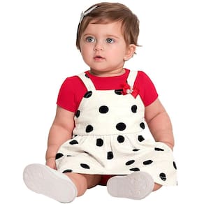 Vestido Infantil Com Body Manga Curta Alakazoo Ref: 37546 P/G