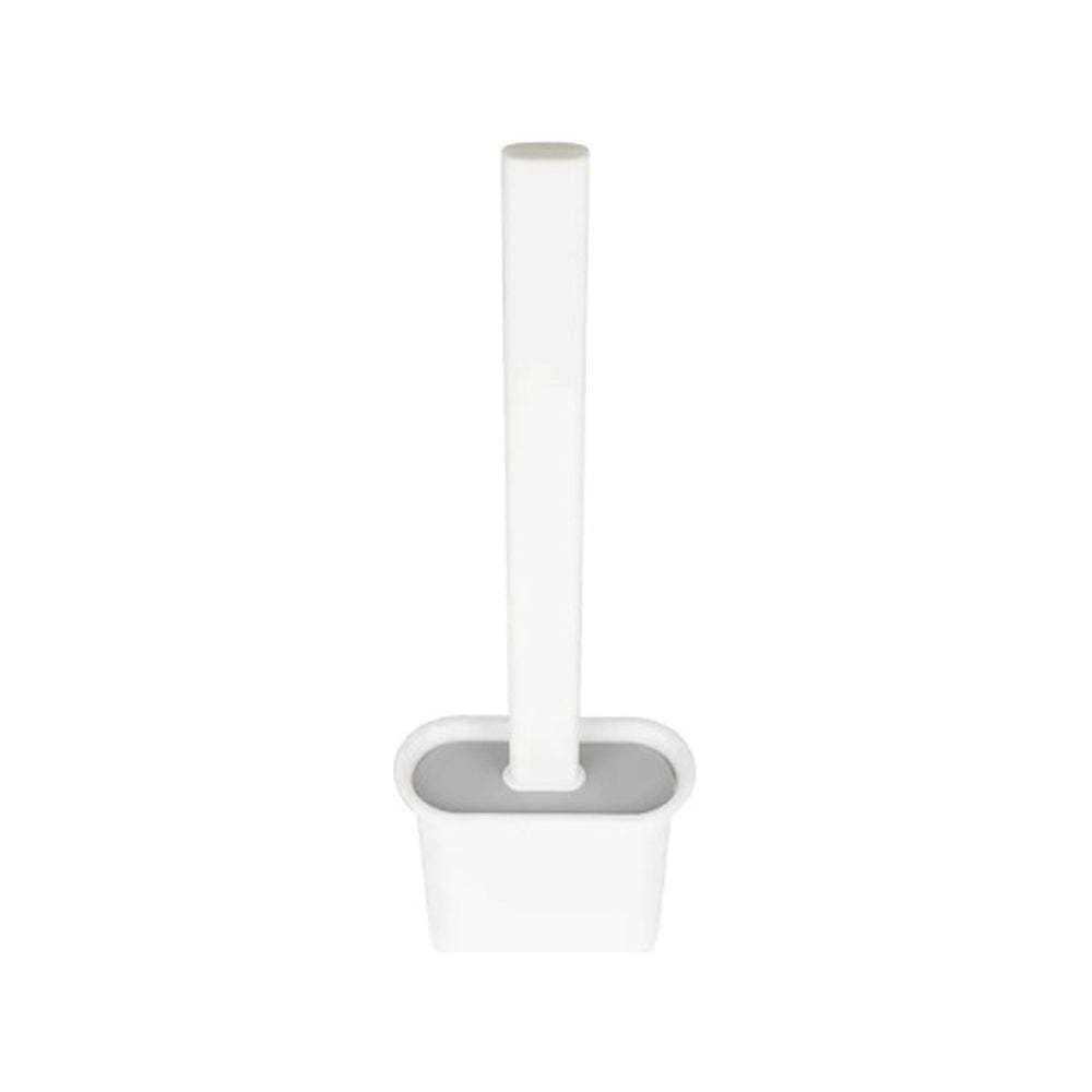 Escova Sanitária Cerdas Silicone Limpa Vaso C/ Suporte Pared